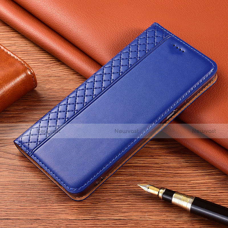 Leather Case Stands Flip Cover L08 Holder for Huawei Mate 40 Lite 5G Blue