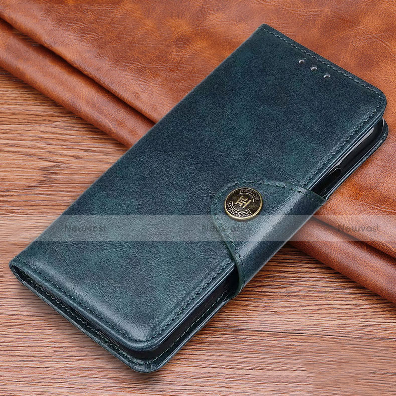 Leather Case Stands Flip Cover L08 Holder for Huawei Nova 7i Blue