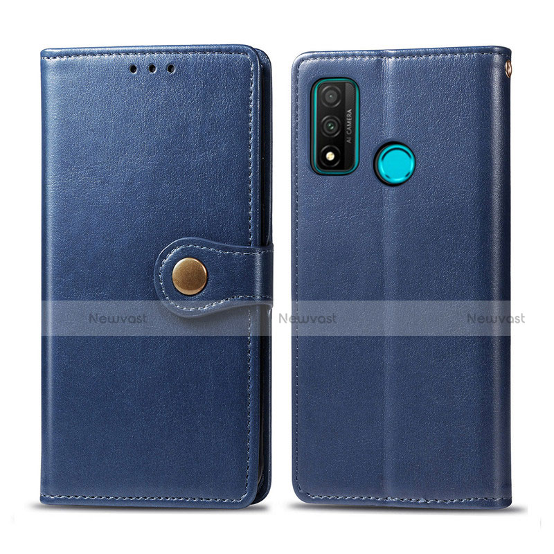 Leather Case Stands Flip Cover L08 Holder for Huawei Nova Lite 3 Plus Blue