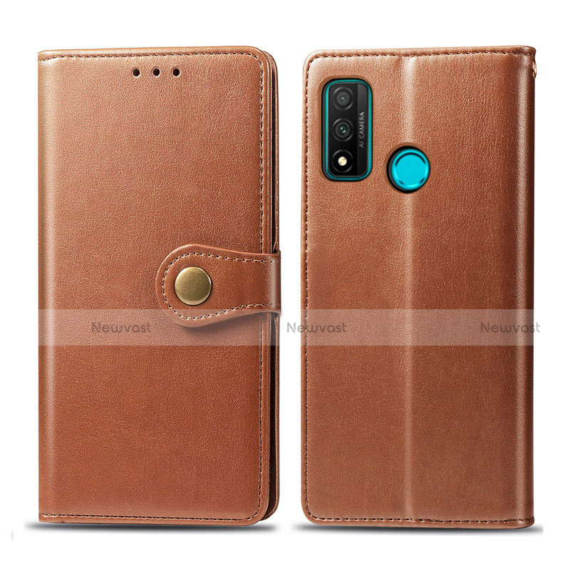 Leather Case Stands Flip Cover L08 Holder for Huawei Nova Lite 3 Plus Brown