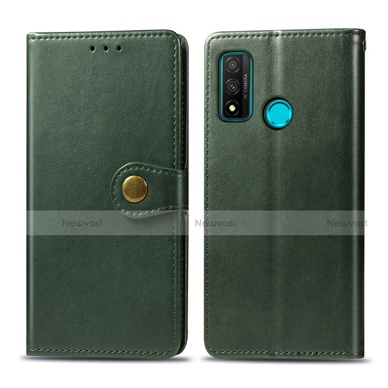 Leather Case Stands Flip Cover L08 Holder for Huawei Nova Lite 3 Plus Green