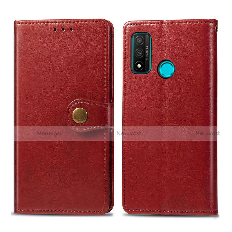 Leather Case Stands Flip Cover L08 Holder for Huawei Nova Lite 3 Plus Red