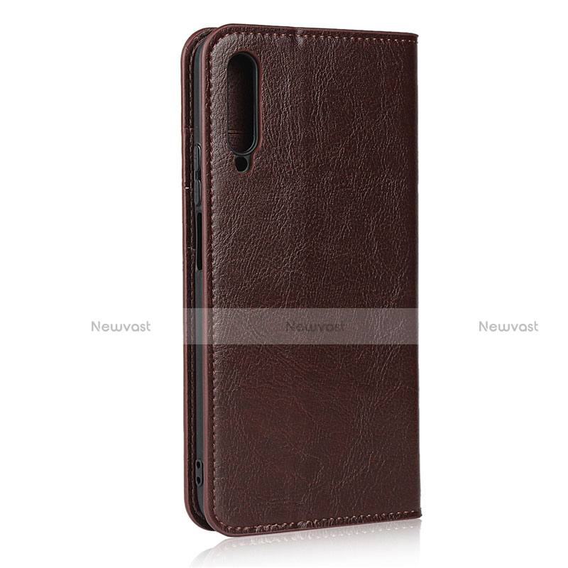 Leather Case Stands Flip Cover L08 Holder for Huawei P Smart Pro (2019) Brown