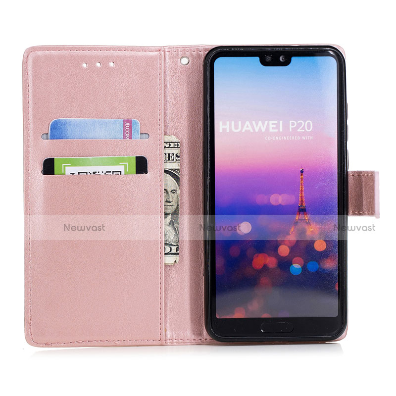 Leather Case Stands Flip Cover L08 Holder for Huawei P20