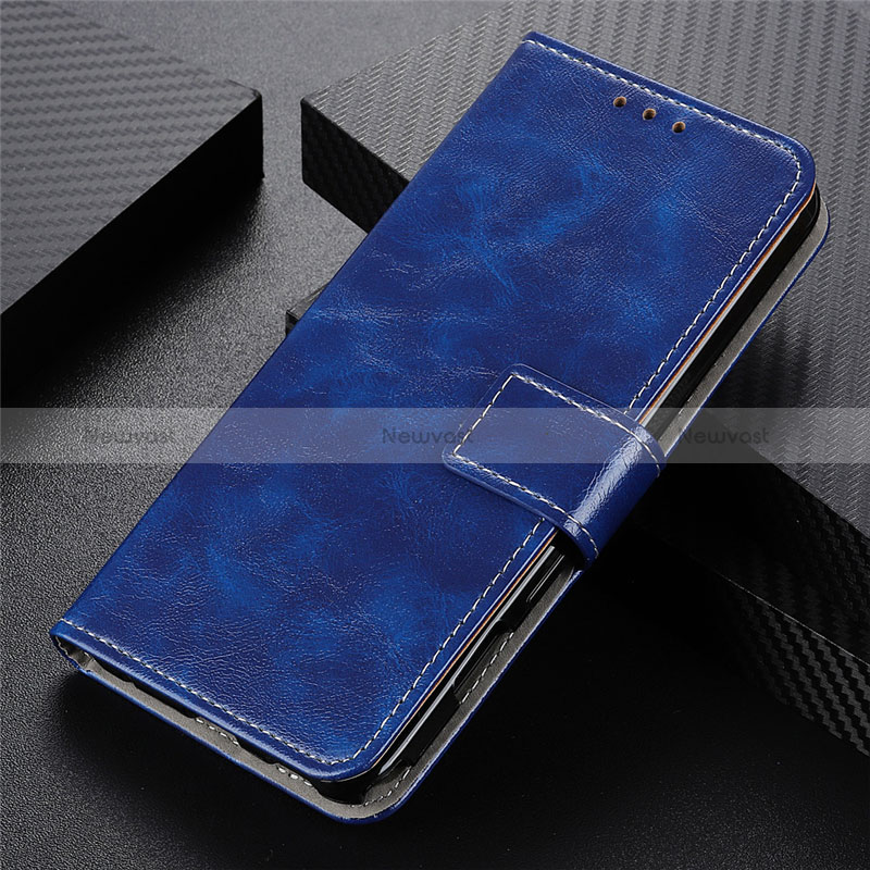 Leather Case Stands Flip Cover L08 Holder for Oppo A11s Blue