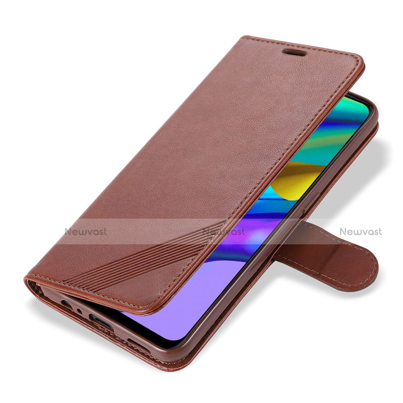 Leather Case Stands Flip Cover L08 Holder for Oppo F17 Pro