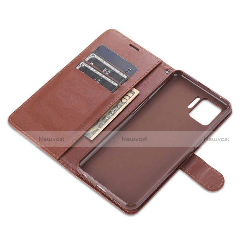 Leather Case Stands Flip Cover L08 Holder for Oppo Reno4 Lite