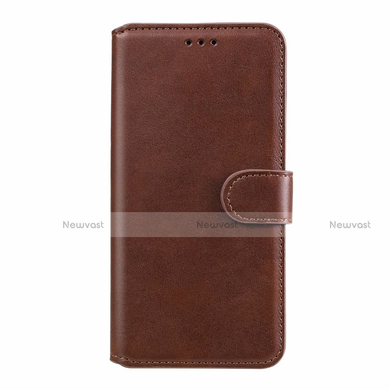 Leather Case Stands Flip Cover L08 Holder for Realme 6 Pro Brown