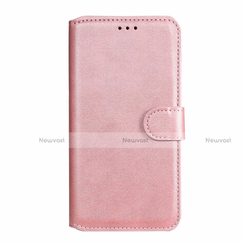 Leather Case Stands Flip Cover L08 Holder for Realme 6 Pro Rose Gold