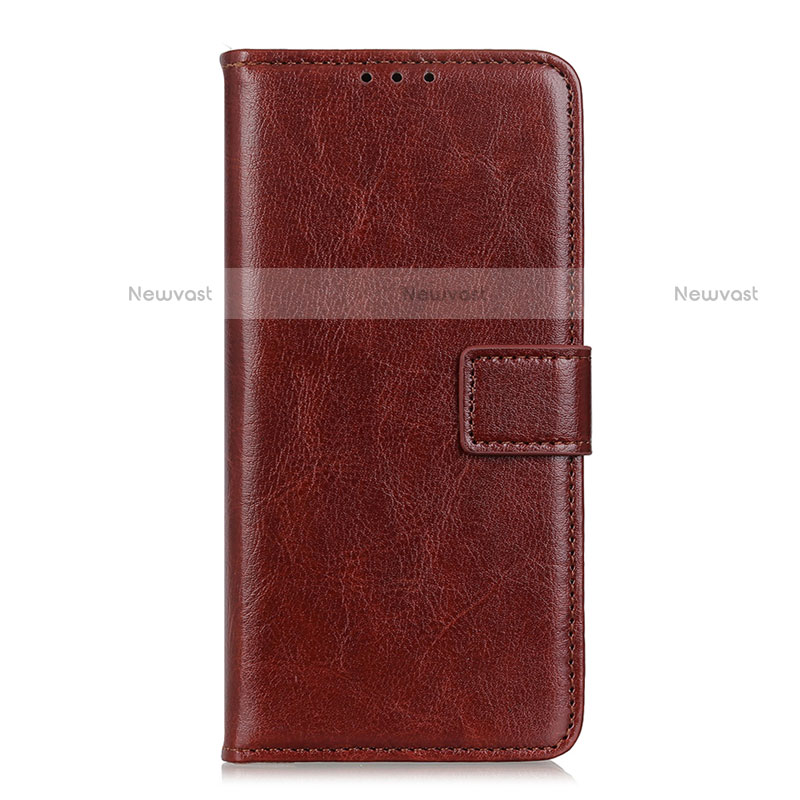 Leather Case Stands Flip Cover L08 Holder for Realme Q2 5G Brown