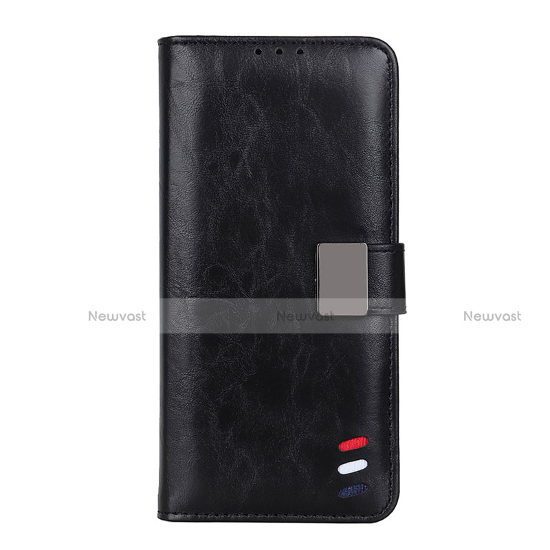 Leather Case Stands Flip Cover L08 Holder for Realme V15 5G Black