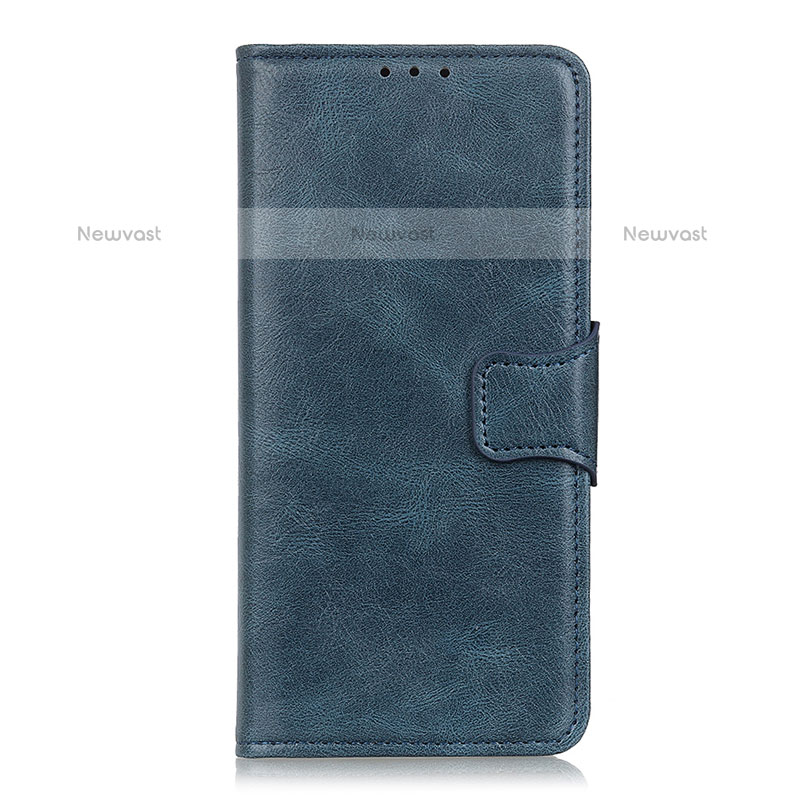 Leather Case Stands Flip Cover L08 Holder for Samsung Galaxy M11 Blue