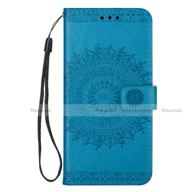 Leather Case Stands Flip Cover L08 Holder for Samsung Galaxy S20 Plus 5G Blue