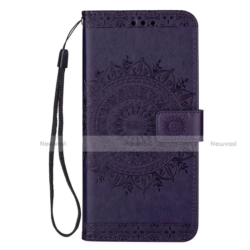 Leather Case Stands Flip Cover L08 Holder for Samsung Galaxy S20 Plus 5G Purple