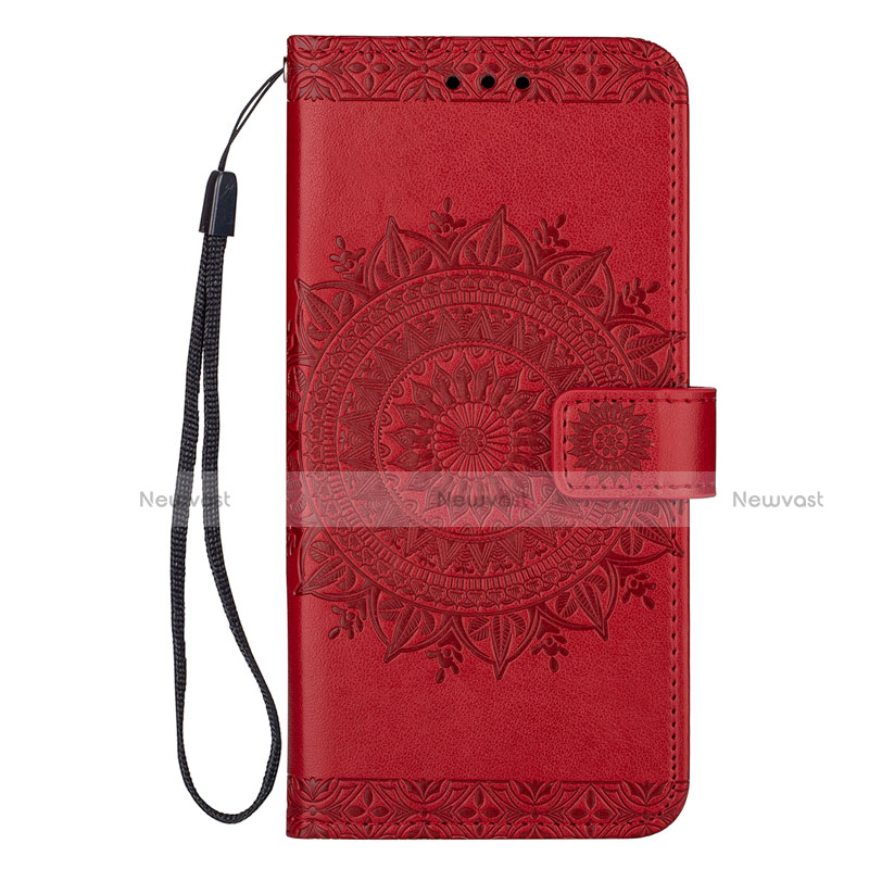 Leather Case Stands Flip Cover L08 Holder for Samsung Galaxy S20 Plus 5G Red