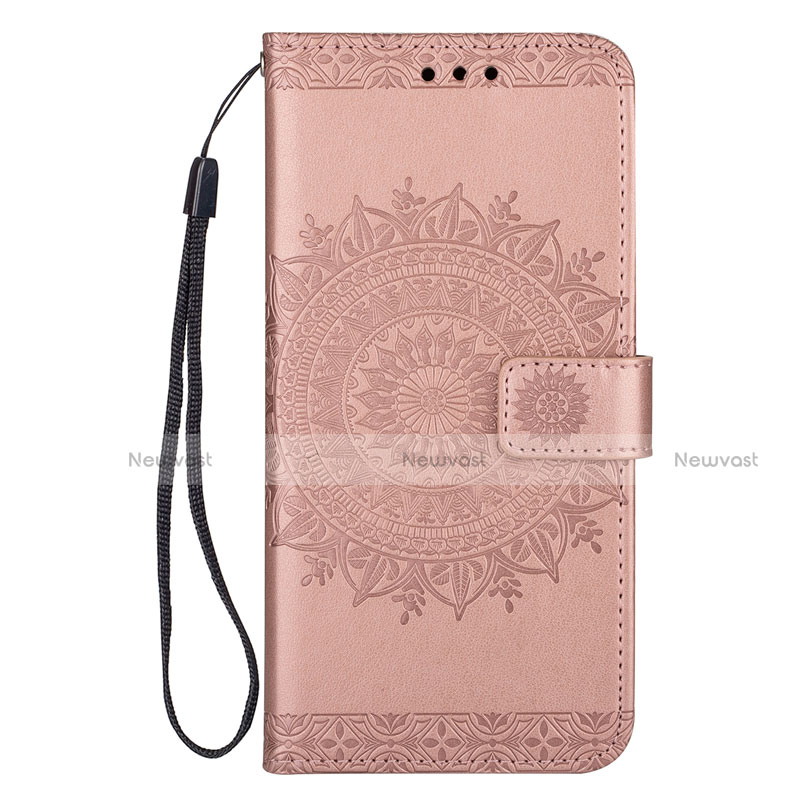 Leather Case Stands Flip Cover L08 Holder for Samsung Galaxy S20 Plus 5G Rose Gold