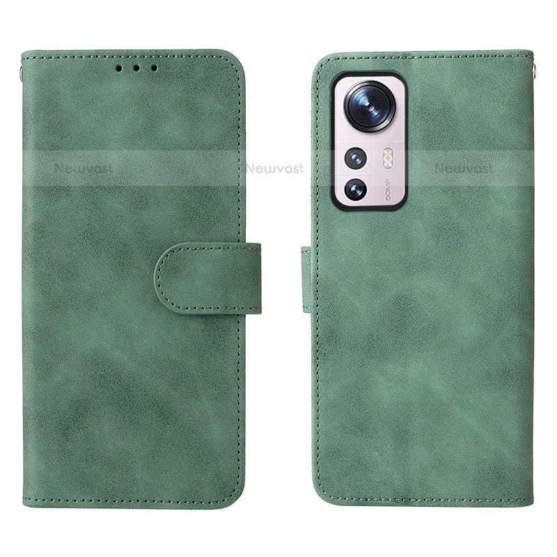 Leather Case Stands Flip Cover L08 Holder for Xiaomi Mi 12 Pro 5G Green