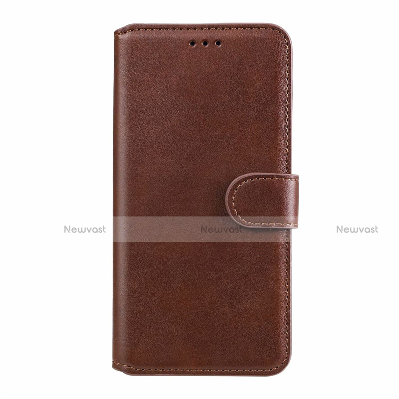 Leather Case Stands Flip Cover L08 Holder for Xiaomi Poco M2 Pro Brown