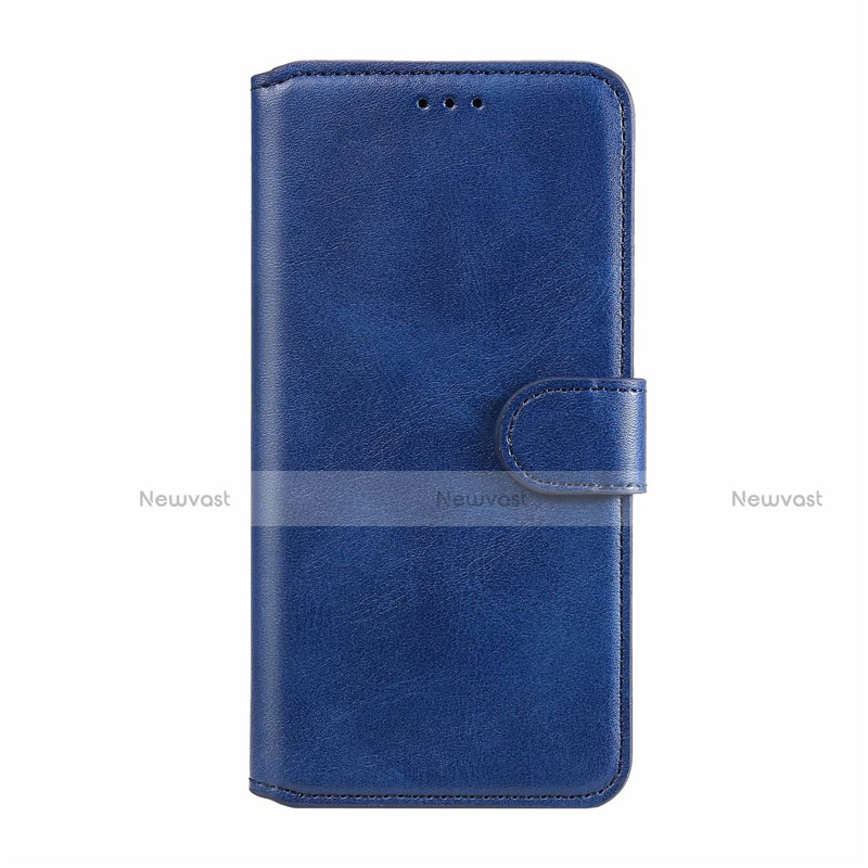 Leather Case Stands Flip Cover L08 Holder for Xiaomi Redmi Note 9S Blue