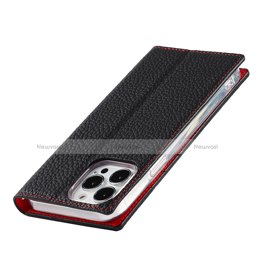 Leather Case Stands Flip Cover L09 Holder for Apple iPhone 13 Pro Max