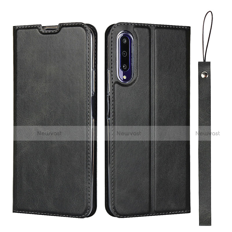 Leather Case Stands Flip Cover L09 Holder for Huawei P Smart Pro (2019) Black