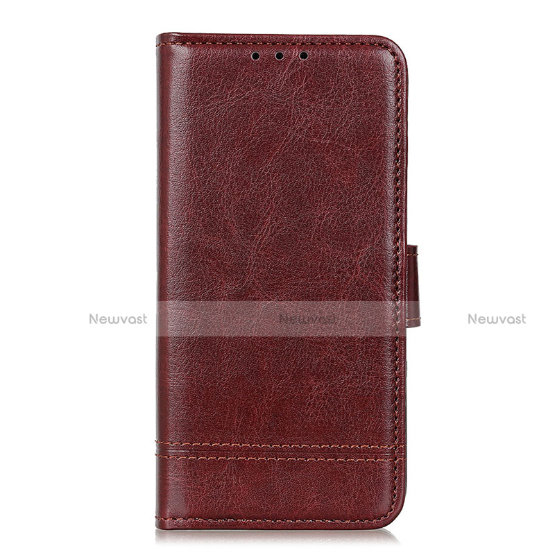 Leather Case Stands Flip Cover L09 Holder for Huawei P smart S Brown