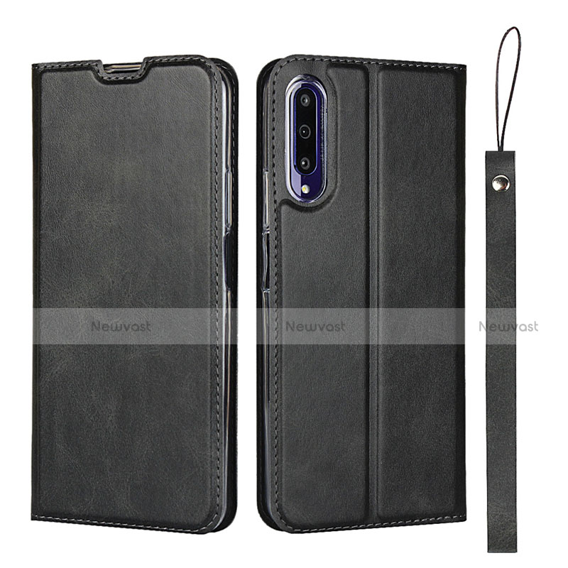 Leather Case Stands Flip Cover L09 Holder for Huawei Y9s Black