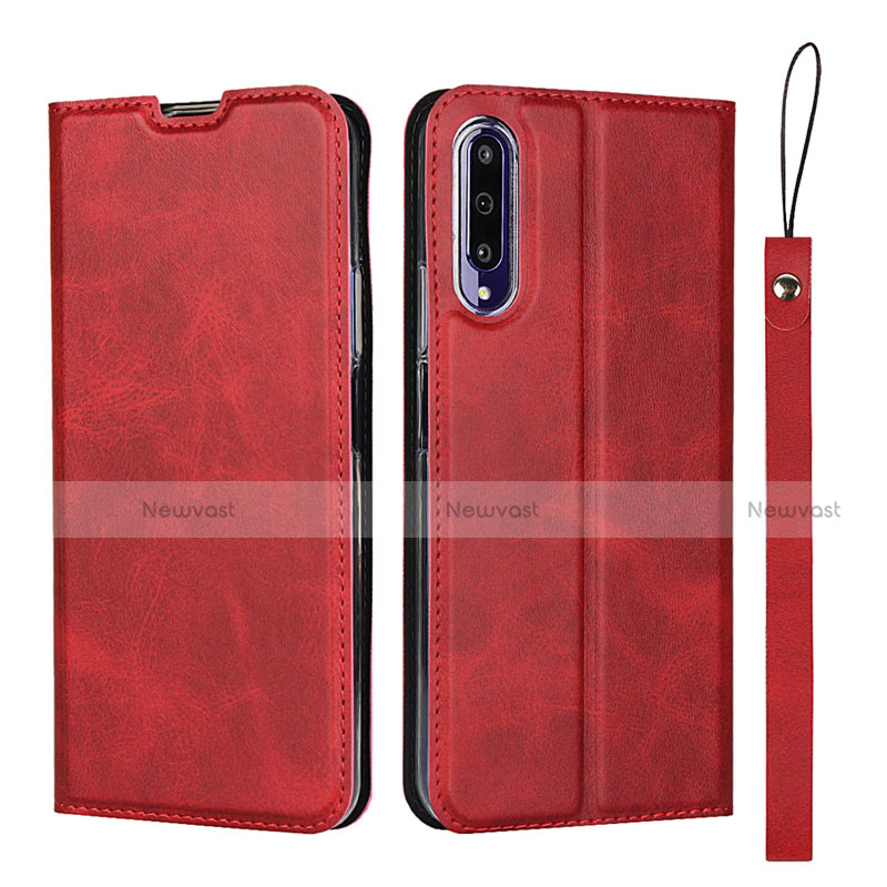 Leather Case Stands Flip Cover L09 Holder for Huawei Y9s Red