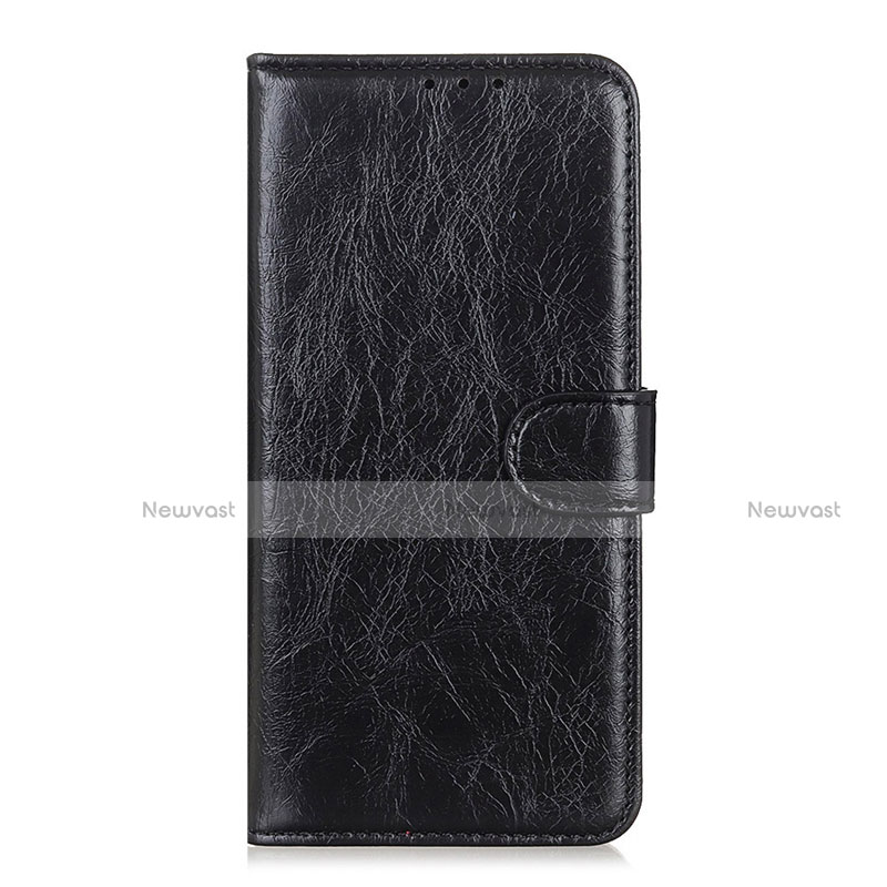 Leather Case Stands Flip Cover L09 Holder for Motorola Moto G Fast Black