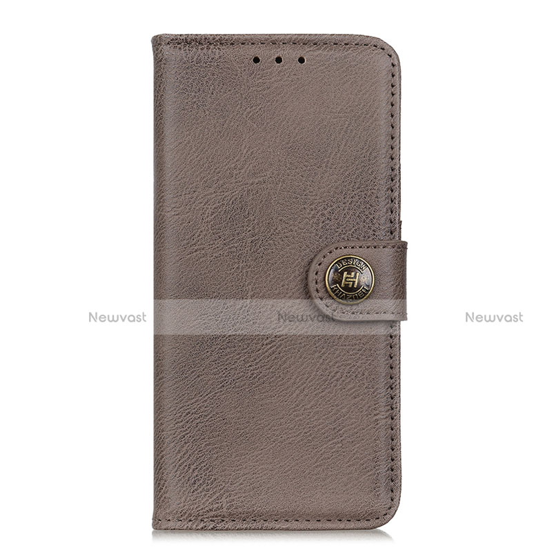 Leather Case Stands Flip Cover L09 Holder for Oppo A33 Gray