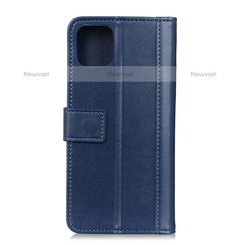 Leather Case Stands Flip Cover L09 Holder for Samsung Galaxy A71 4G A715 Blue