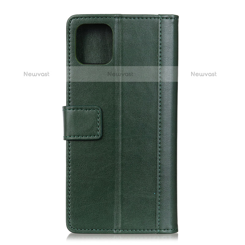 Leather Case Stands Flip Cover L09 Holder for Samsung Galaxy A71 4G A715 Green