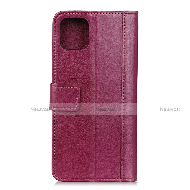 Leather Case Stands Flip Cover L09 Holder for Samsung Galaxy A71 5G Red Wine