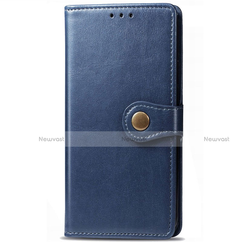 Leather Case Stands Flip Cover L09 Holder for Samsung Galaxy M31 Blue