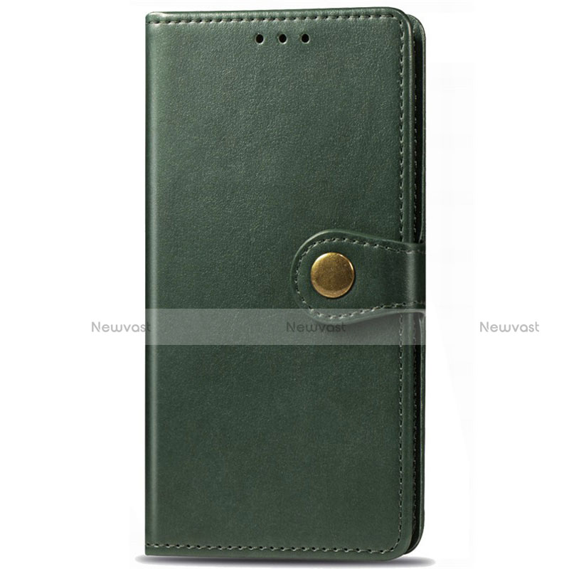 Leather Case Stands Flip Cover L09 Holder for Samsung Galaxy M31 Green