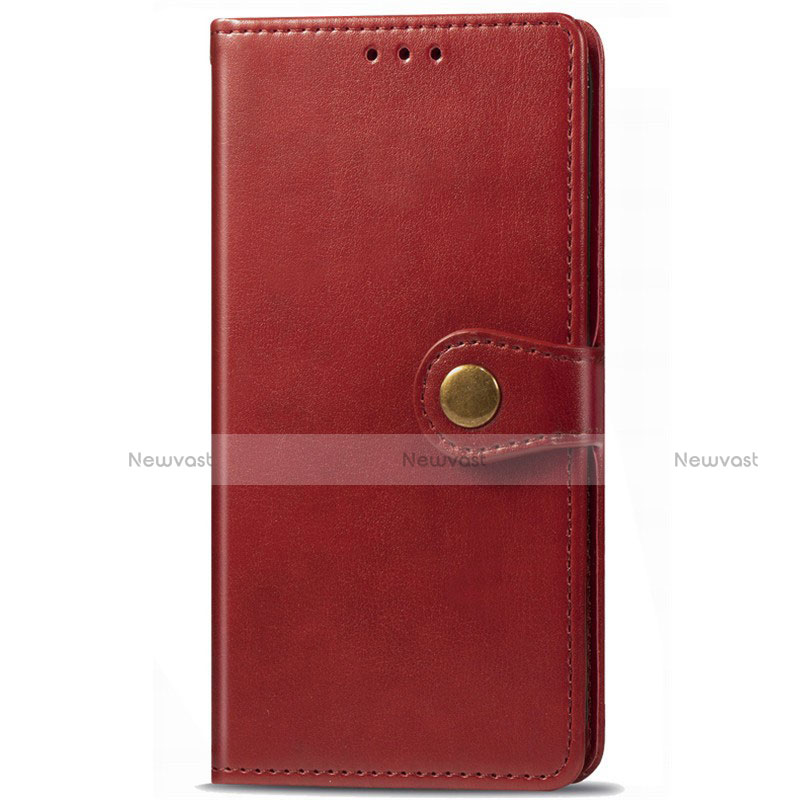 Leather Case Stands Flip Cover L09 Holder for Samsung Galaxy M31 Red