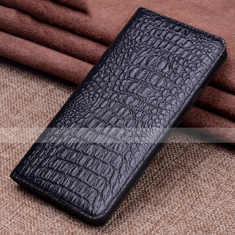 Leather Case Stands Flip Cover L09 Holder for Xiaomi Mi 10 Black