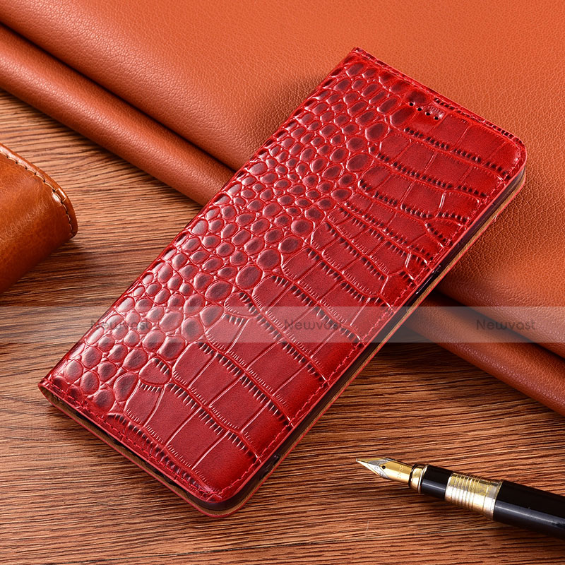 Leather Case Stands Flip Cover L09 Holder for Xiaomi Poco X3 Red