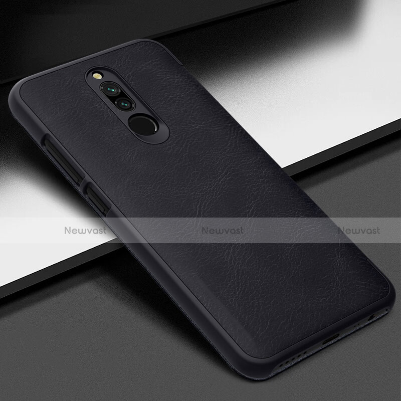 Leather Case Stands Flip Cover L09 Holder for Xiaomi Redmi 8 Black