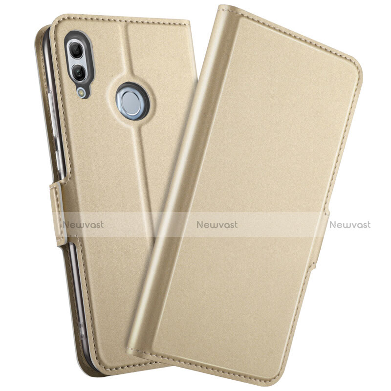 Leather Case Stands Flip Cover L10 Holder for Huawei Honor 10 Lite Gold