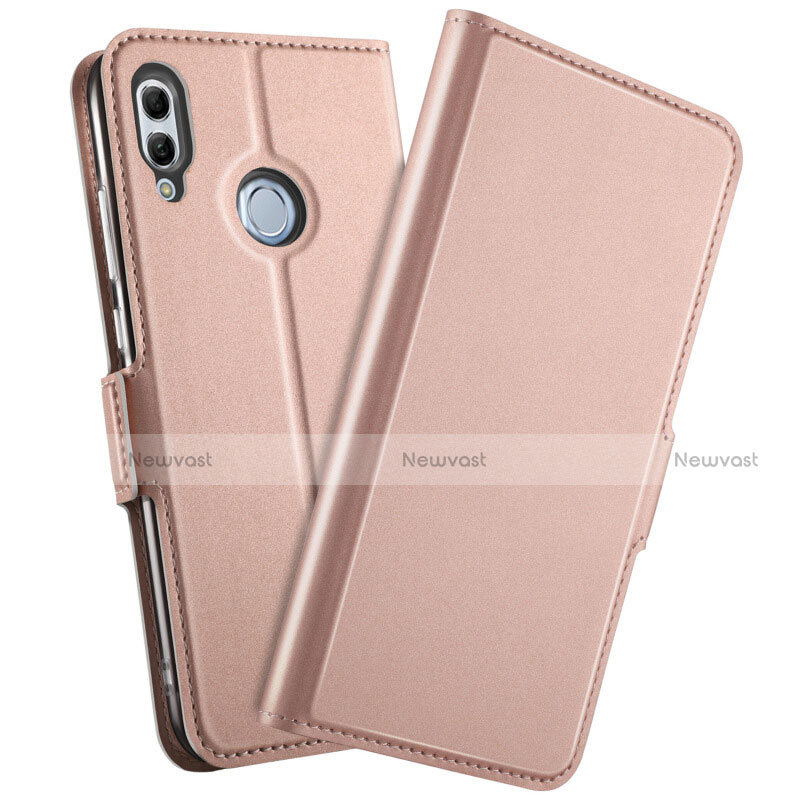 Leather Case Stands Flip Cover L10 Holder for Huawei Honor 10 Lite Rose Gold