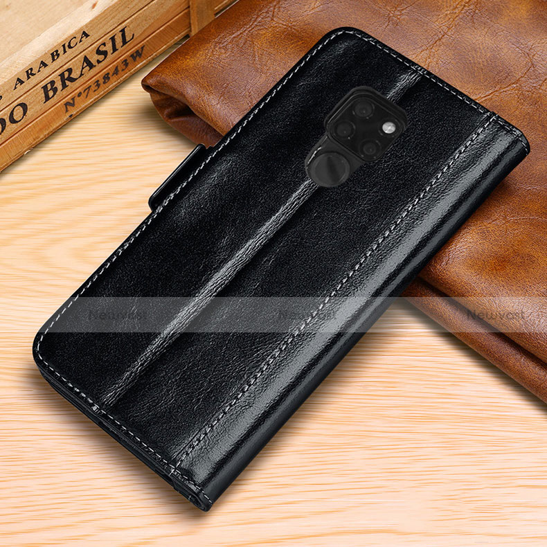 Leather Case Stands Flip Cover L10 Holder for Huawei Mate 20 Black