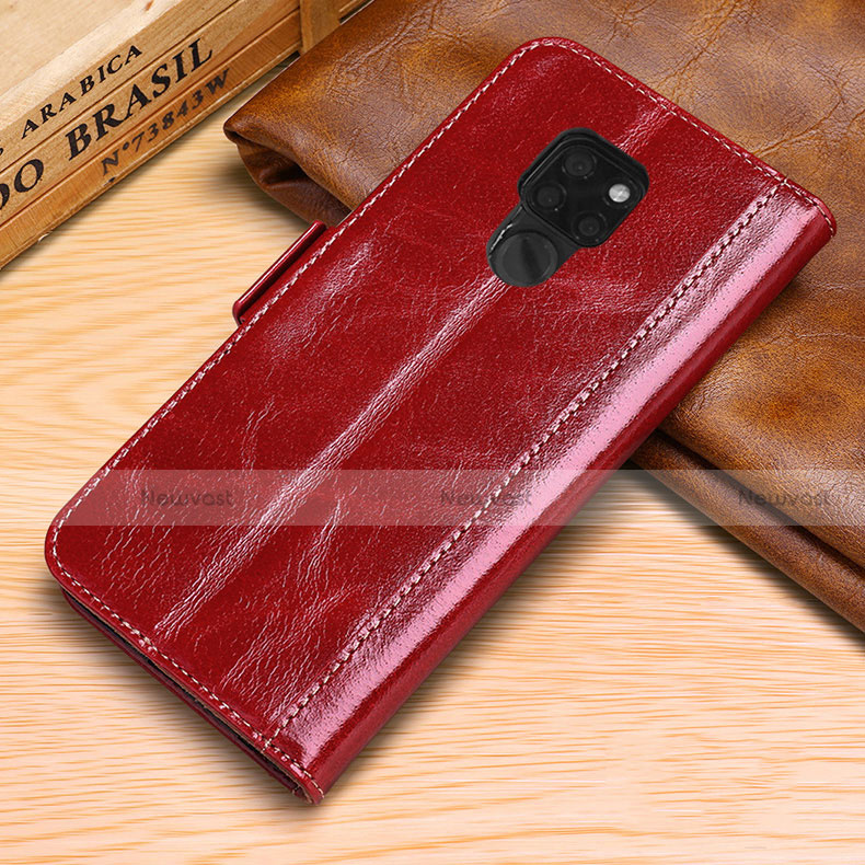 Leather Case Stands Flip Cover L10 Holder for Huawei Mate 20 Red