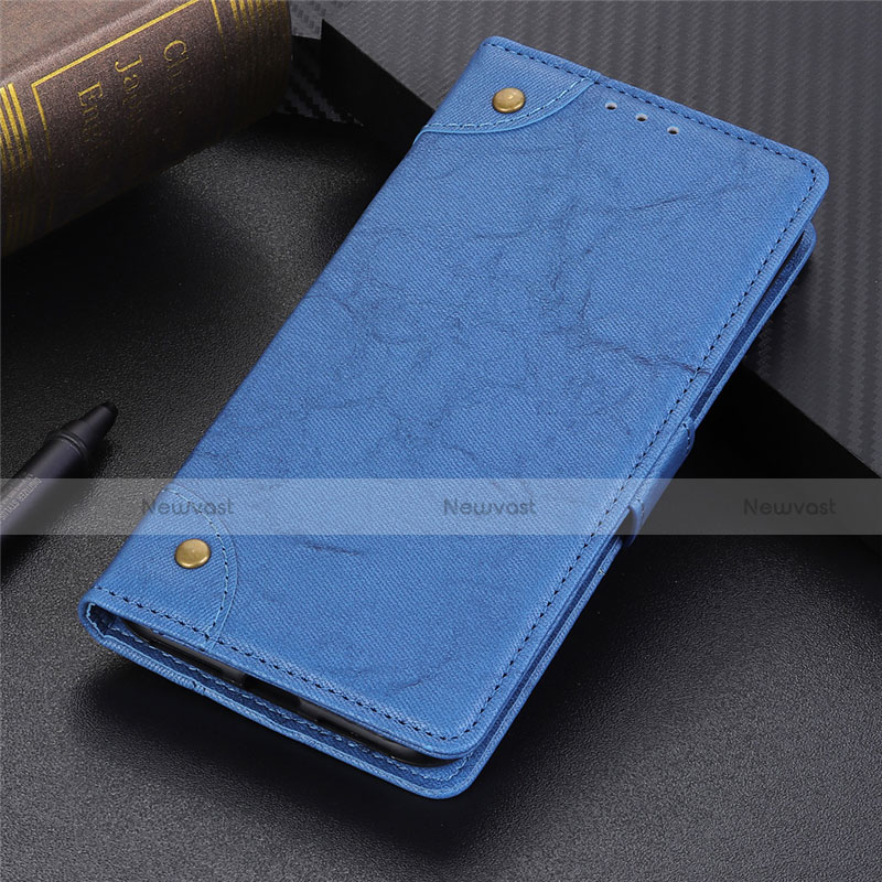 Leather Case Stands Flip Cover L10 Holder for Samsung Galaxy S20 FE 2022 5G Blue