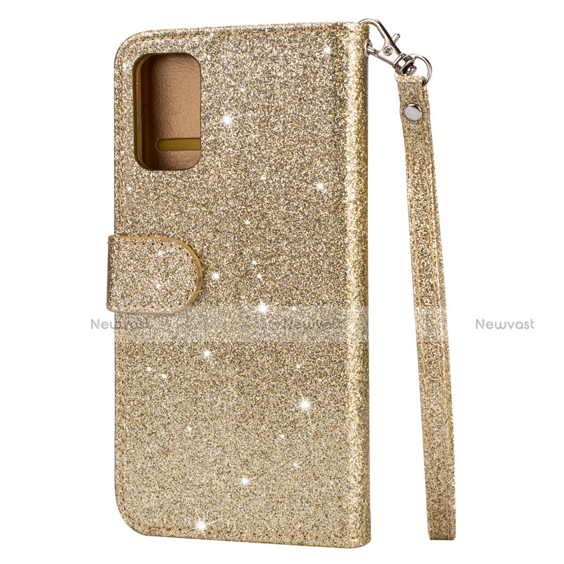 Leather Case Stands Flip Cover L10 Holder for Samsung Galaxy S20 Plus 5G Gold