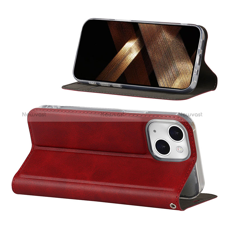 Leather Case Stands Flip Cover L11 Holder for Apple iPhone 15