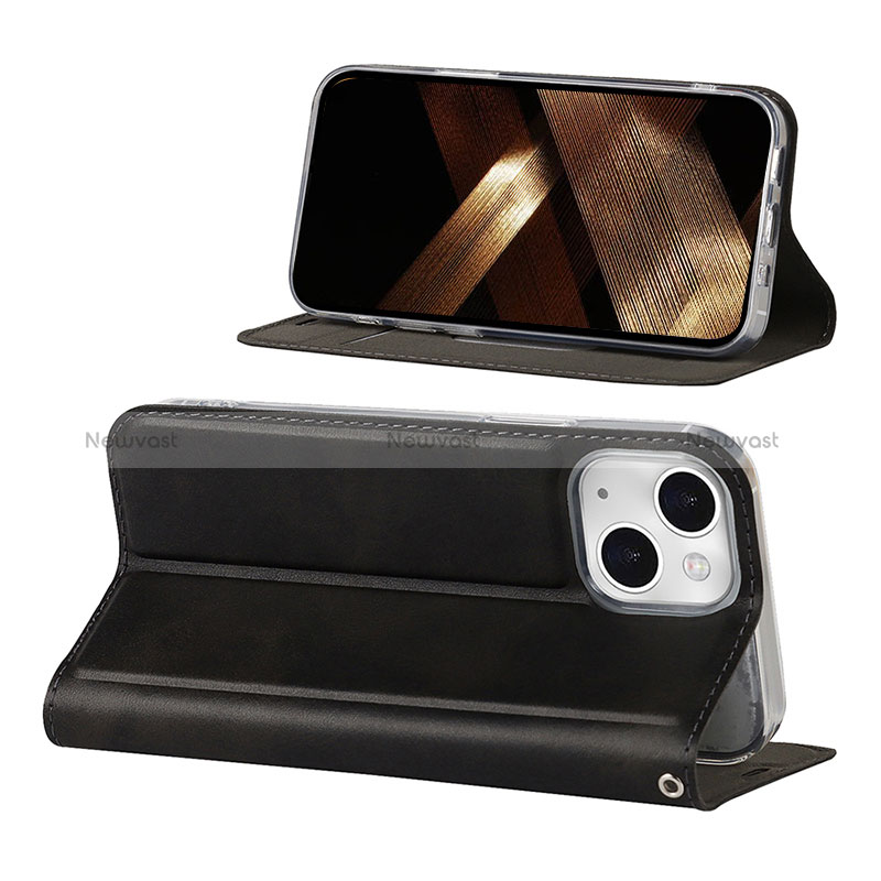 Leather Case Stands Flip Cover L11 Holder for Apple iPhone 15