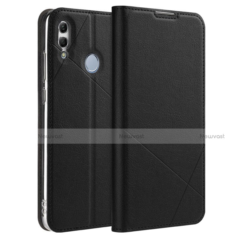 Leather Case Stands Flip Cover L11 Holder for Huawei Honor 10 Lite Black