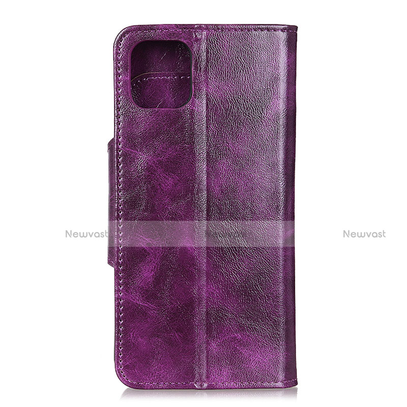 Leather Case Stands Flip Cover L11 Holder for Huawei Honor 30S Purple