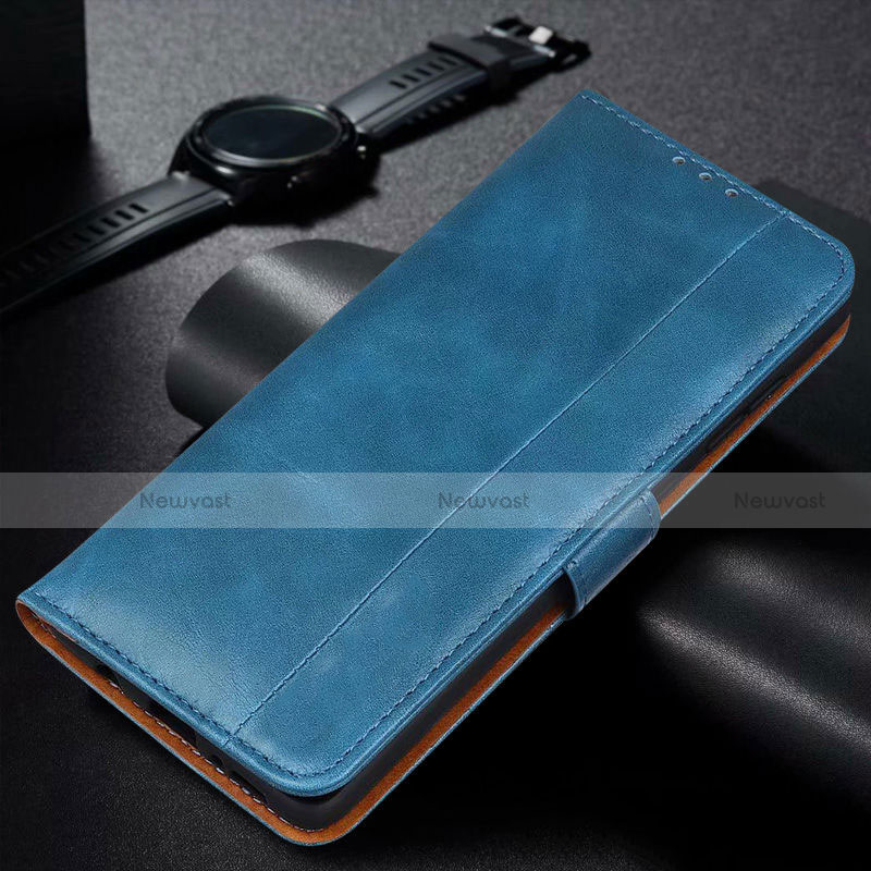 Leather Case Stands Flip Cover L11 Holder for Huawei Honor 9C Blue